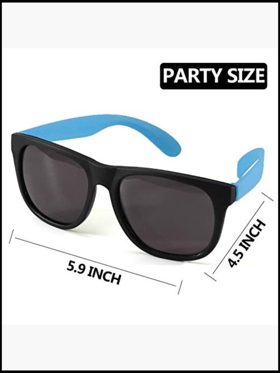 Plastic Frame Sunglasses 16 Pack with Dark Lenses for Party Favors main image 6